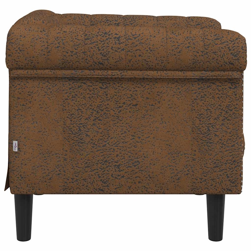 Bowery Hill Contemporary Polyester Single Sofa Chair in Brown