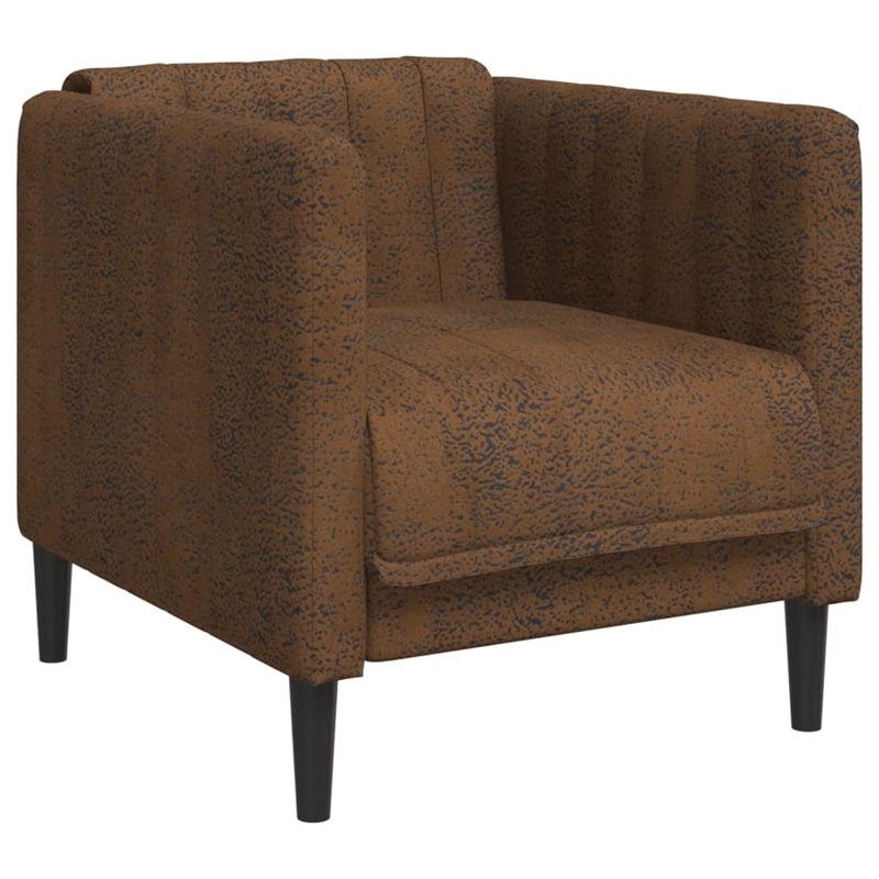 Bowery Hill Contemporary Polyester Single Sofa Chair in Brown