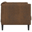 Bowery Hill Contemporary Polyester Single Sofa Chair in Brown
