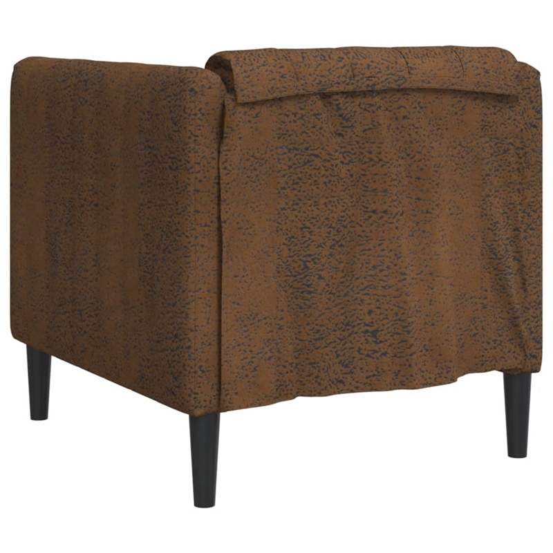 Bowery Hill Contemporary Polyester Single Sofa Chair in Brown