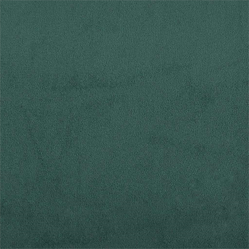 Bowery Hill Contemporary Sofa in Dark Green Polyester Velvet