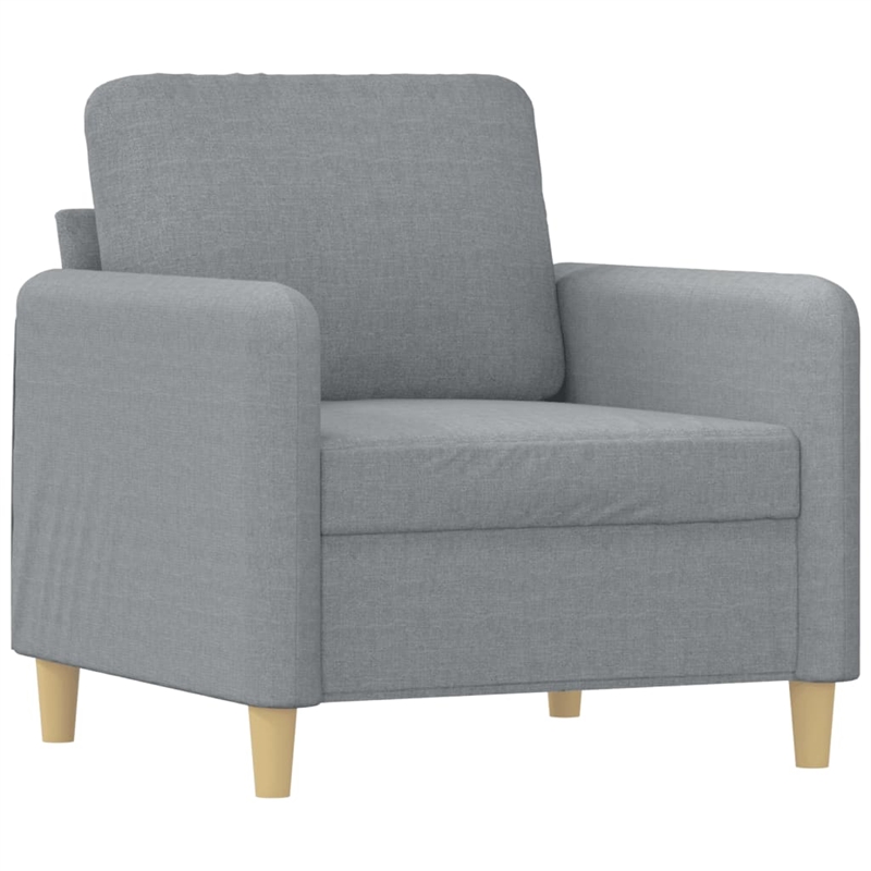 Bowery Hill Contemporary Single Sofa Chair in Light Grey Polyester