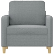 Bowery Hill Contemporary Single Sofa Chair in Light Grey Polyester