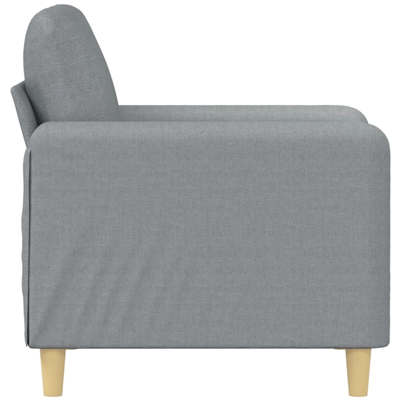 Bowery Hill Contemporary Single Sofa Chair in Light Grey Polyester