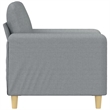 Bowery Hill Contemporary Single Sofa Chair in Light Grey Polyester