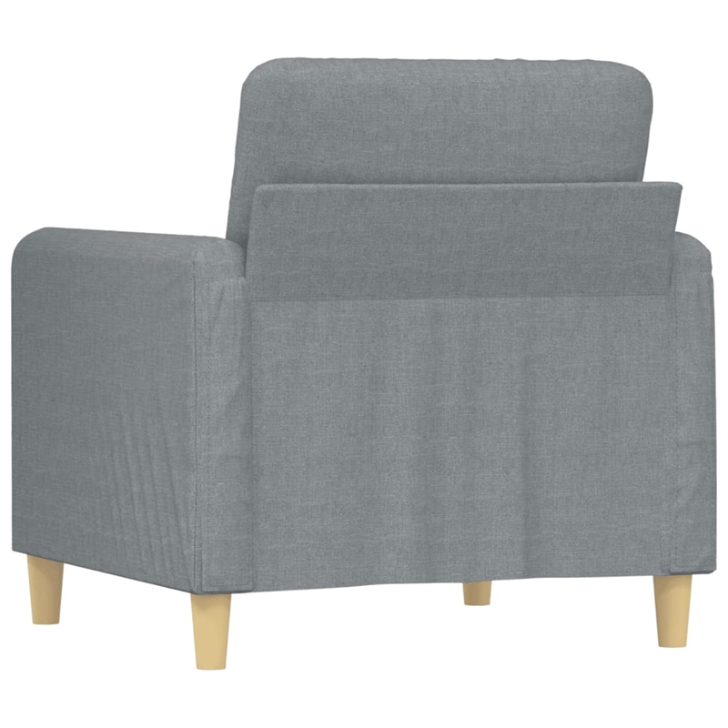 Bowery Hill Contemporary Single Sofa Chair in Light Grey Polyester