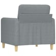 Bowery Hill Contemporary Single Sofa Chair in Light Grey Polyester