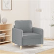 Bowery Hill Contemporary Single Sofa Chair in Light Grey Polyester
