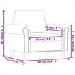Bowery Hill Contemporary Single Sofa Chair in Dark Grey Polyester