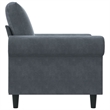 Bowery Hill Contemporary Single Sofa Chair in Dark Grey Polyester