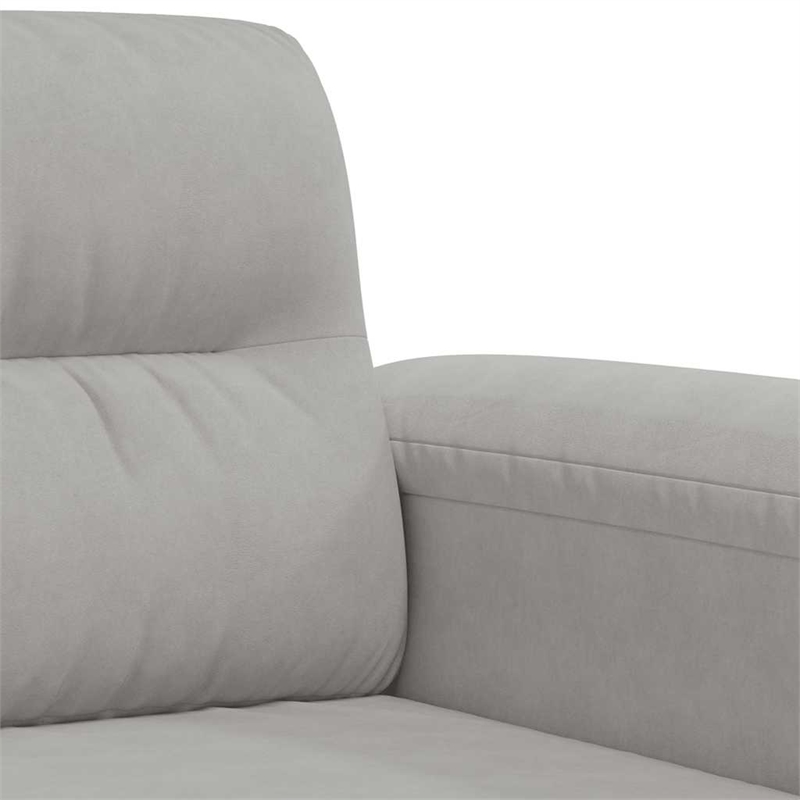 Bowery Hill Contemporary Single Sofa Chair in Light Grey Microfiber