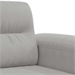 Bowery Hill Contemporary Single Sofa Chair in Light Grey Microfiber