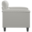 Bowery Hill Contemporary Single Sofa Chair in Light Grey Microfiber