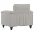 Bowery Hill Contemporary Single Sofa Chair in Light Grey Microfiber