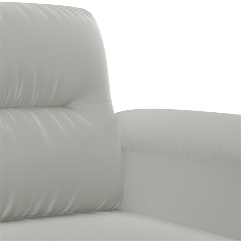 Bowery Hill Contemporary Single Sofa Chair in Light Grey Microfiber