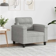 Bowery Hill Contemporary Single Sofa Chair in Light Grey Microfiber