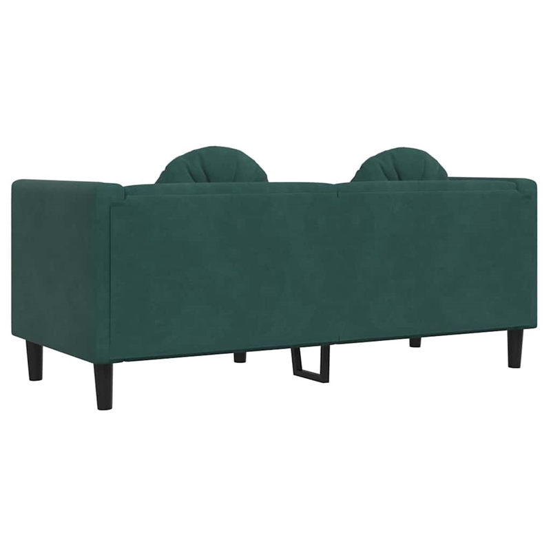 Bowery Hill Modern / Contemporary Sofa in Dark Green Polyester