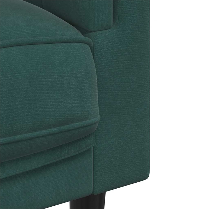 Bowery Hill Modern / Contemporary Sofa in Dark Green Polyester