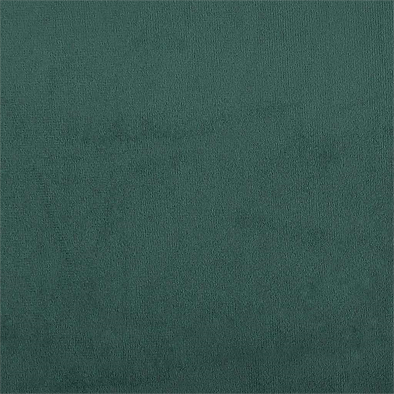 Bowery Hill Contemporary Sofa in Dark Green Polyester Velvet