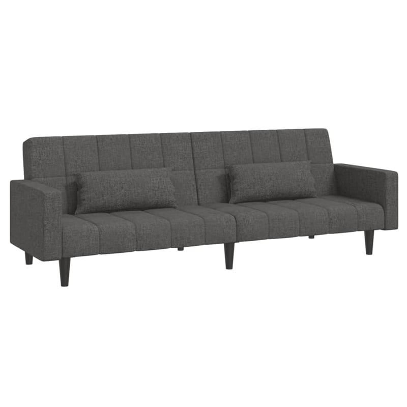 Bowery Hill Contemporary Sofa Bed in Dark Gray Finish Fabric