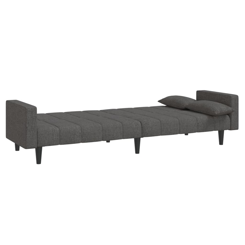Bowery Hill Contemporary Sofa Bed in Dark Gray Finish Fabric