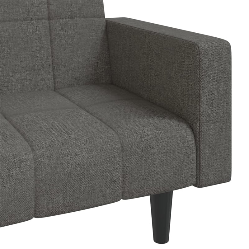 Bowery Hill Contemporary Sofa Bed in Dark Gray Finish Fabric