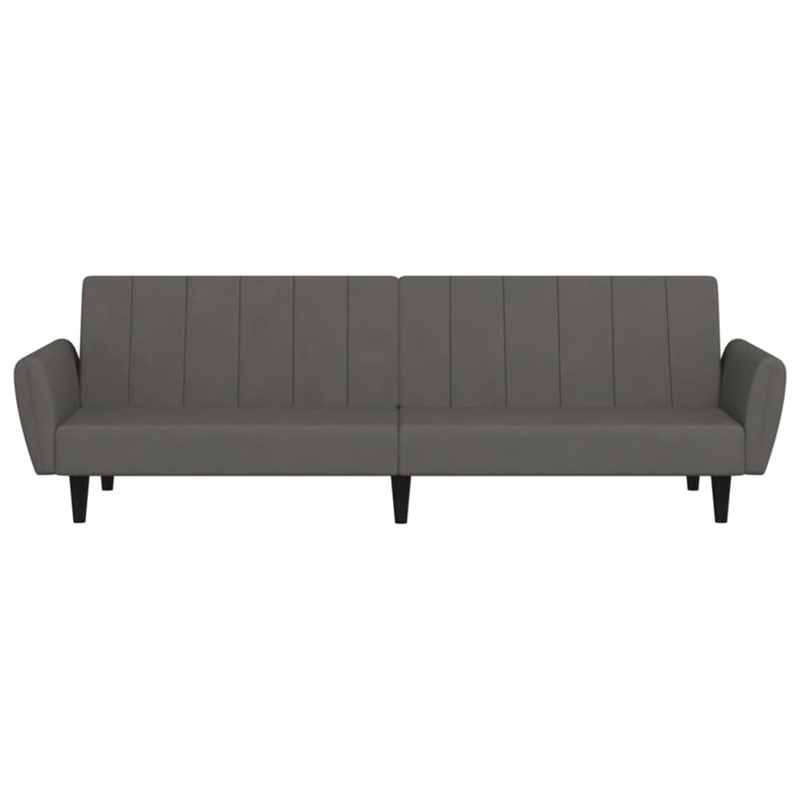 Bowery Hill Contemporary Sleeper Sofa Bed in Dark Gray Polyester