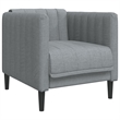 Bowery Hill Contemporary Single Sofa Chair in Dark Gray Polyester
