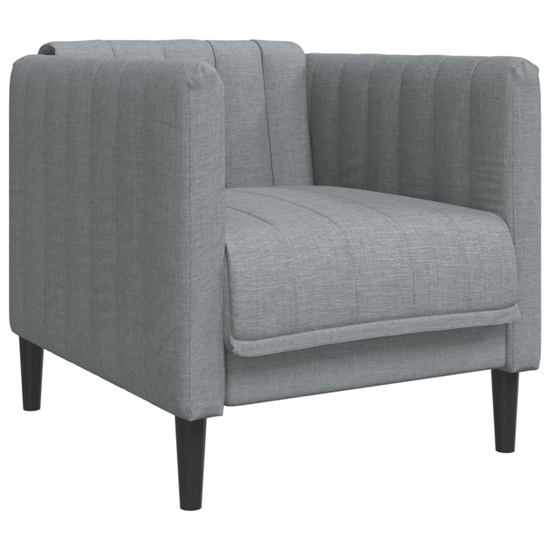 Bowery Hill Contemporary Single Sofa Chair in Dark Gray Polyester