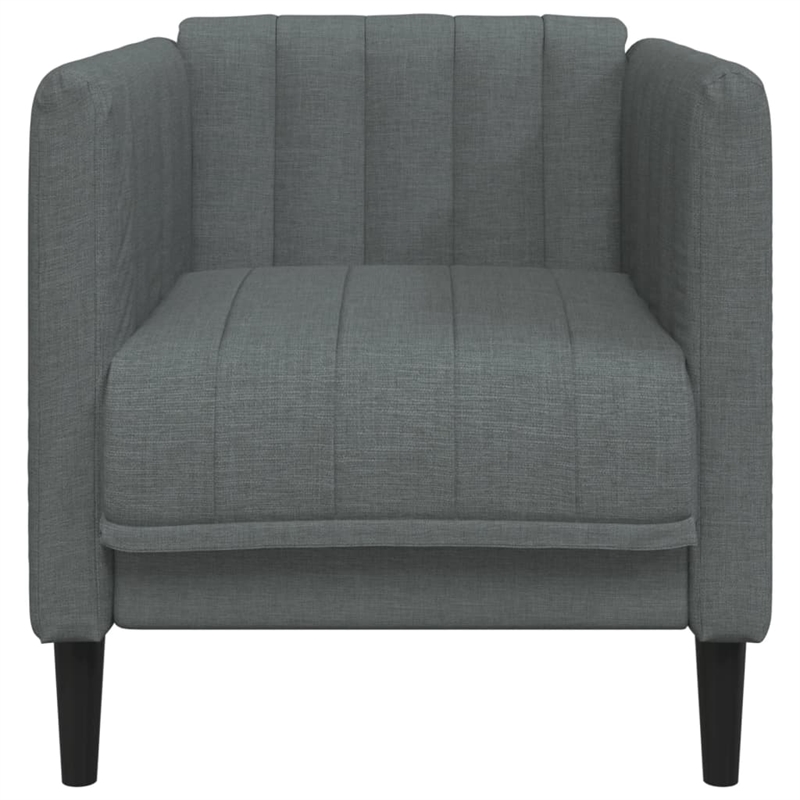 Bowery Hill Contemporary Single Sofa Chair in Dark Gray Polyester