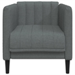 Bowery Hill Contemporary Single Sofa Chair in Dark Gray Polyester