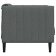 Bowery Hill Contemporary Single Sofa Chair in Dark Gray Polyester