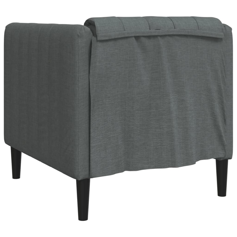 Bowery Hill Contemporary Single Sofa Chair in Dark Gray Polyester