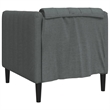 Bowery Hill Contemporary Single Sofa Chair in Dark Gray Polyester