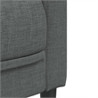 Bowery Hill Contemporary Single Sofa Chair in Dark Gray Polyester