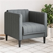 Bowery Hill Contemporary Single Sofa Chair in Dark Gray Polyester