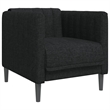 Bowery Hill Contemporary Single Sofa Chair in Black Polyester