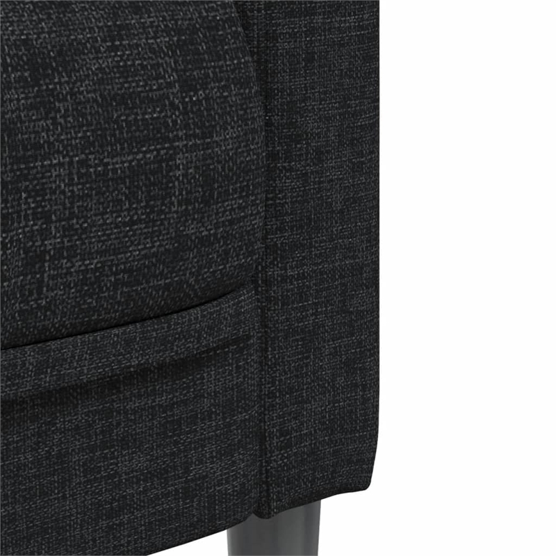 Bowery Hill Contemporary Single Sofa Chair in Black Polyester
