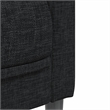 Bowery Hill Contemporary Single Sofa Chair in Black Polyester