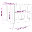 Bowery Hill Contemporary Single Sofa Chair in Black Polyester