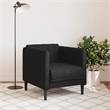 Bowery Hill Contemporary Single Sofa Chair in Black Polyester