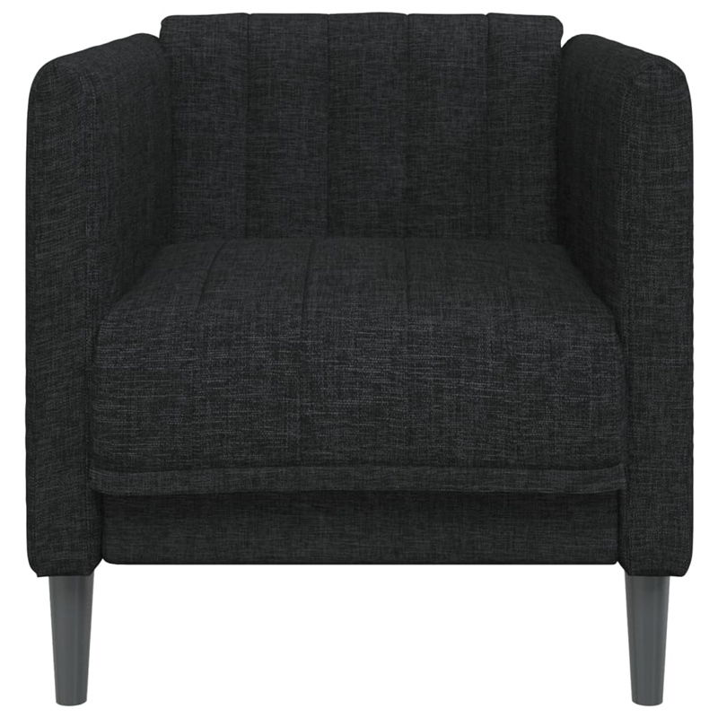 Bowery Hill Contemporary Single Sofa Chair in Black Polyester