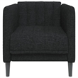 Bowery Hill Contemporary Single Sofa Chair in Black Polyester