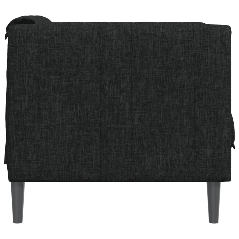 Bowery Hill Contemporary Single Sofa Chair in Black Polyester