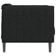Bowery Hill Contemporary Single Sofa Chair in Black Polyester