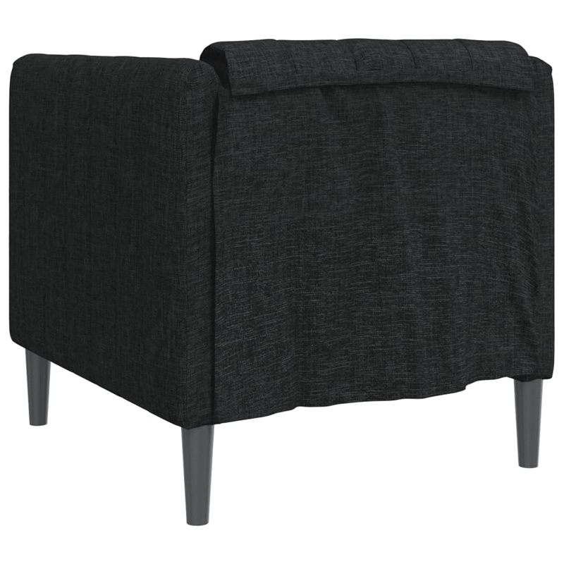 Bowery Hill Contemporary Single Sofa Chair in Black Polyester