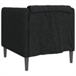 Bowery Hill Contemporary Single Sofa Chair in Black Polyester