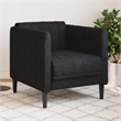 Bowery Hill Contemporary Single Sofa Chair in Black Polyester