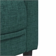 Bowery Hill Contemporary Single Sofa Chair in Dark Green Polyester