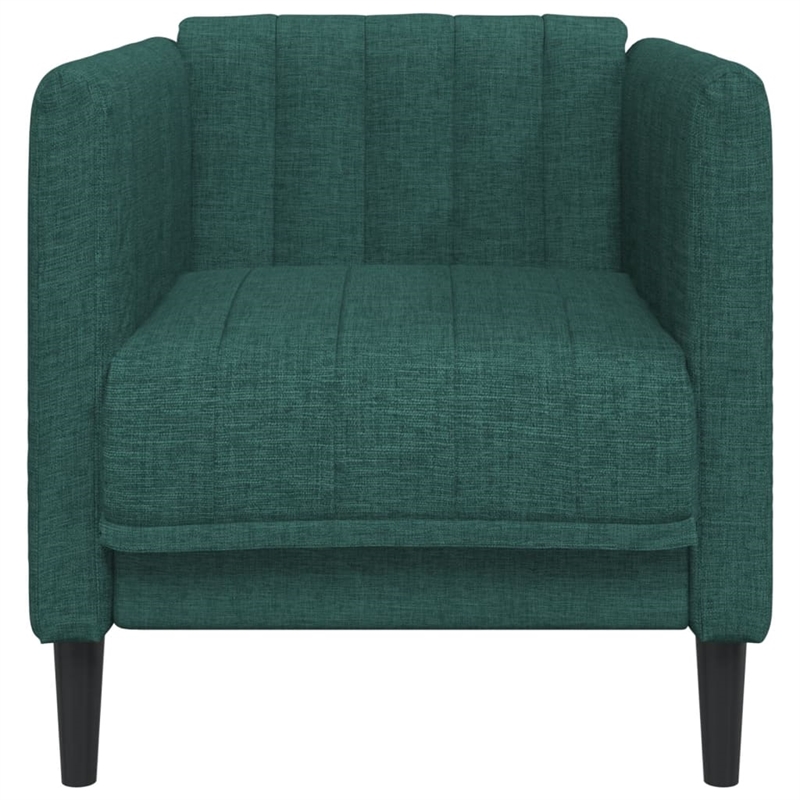 Bowery Hill Contemporary Single Sofa Chair in Dark Green Polyester